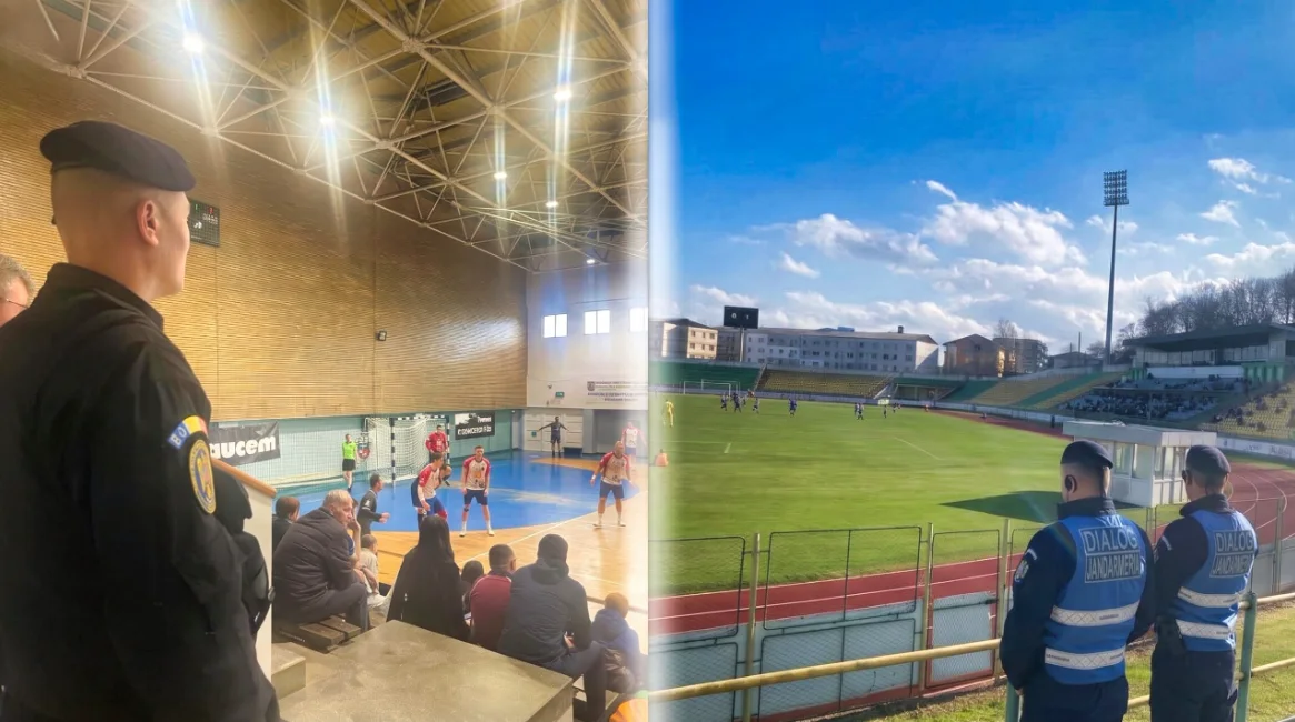 Jandarmii, mobilizați la meciurile de fotbal și handbal de sâmbătă din Vaslui